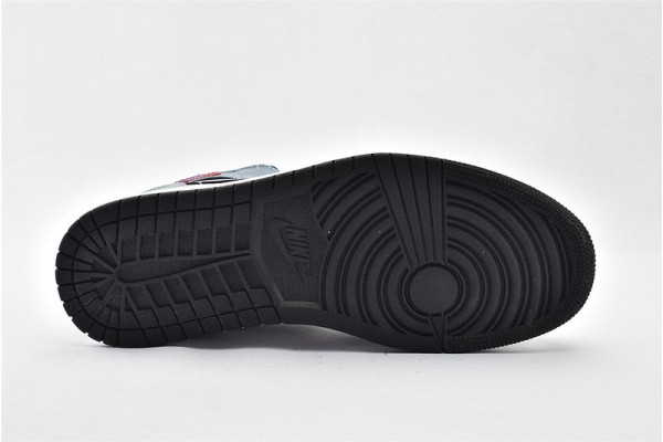 Air Jordan 1 Retro Mid White Blue Black Toe 554727 695 Womens And Mens Shoes